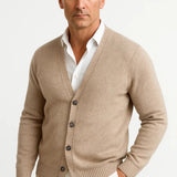 Men's Cardigan Merino Wool V-Neck Classic Knitwear