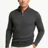 Men's Quarter Zip Sweater Cotton Blend Classic Fit Minimalist Design