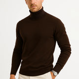 Men's Turtleneck Sweater Virgin Wool Classic Design Comfortable Fit