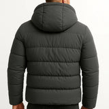 Men's Insulated Puffer Jacket Cotton Blend with Hood