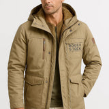 Men's Insulated Waterproof Puffer Jacket for Outdoor Activities