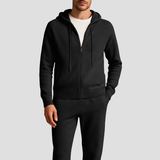 Men's Loungewear Set Wool Zipped Hoodie Jogger Pants