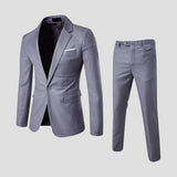 Men's Slim Fit Suit Lightweight Two Piece for Weddings and Formal Events