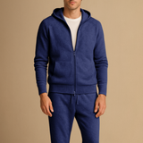 Men's Tracksuit Set Knit Zip-Up Hoodie and Jogger Pants