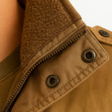 Men's Winter Jacket Army Green Fleece Thermal Hooded Jacket Casual Outdoor Jacket