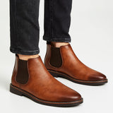 Men's Chelsea Boots Synthetic Leather Retro Slip-On Comfortable Fashion