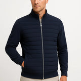 Men's Jacket Hybrid Quilted Knitted Sleeves Polyester Cotton