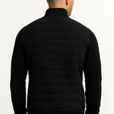 Men's Jacket Hybrid Quilted Knitted Sleeves Polyester Cotton