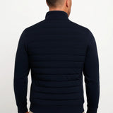 Men's Jacket Hybrid Quilted Knitted Sleeves Polyester Cotton