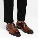 Men's Black Dress Shoes Leather Derby Formal Business Wedding