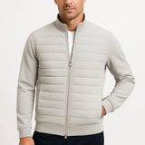 Men's Jacket Hybrid Quilted Knitted Sleeves Polyester Cotton