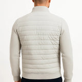 Men's Jacket Hybrid Quilted Knitted Sleeves Polyester Cotton