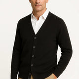 Men's Cardigan Merino Wool V-Neck Classic Knitwear