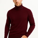 Men's Turtleneck Sweater Virgin Wool Classic Design Comfortable Fit