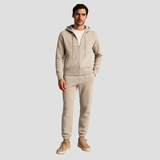 Men's Loungewear Set Wool Zipped Hoodie Jogger Pants