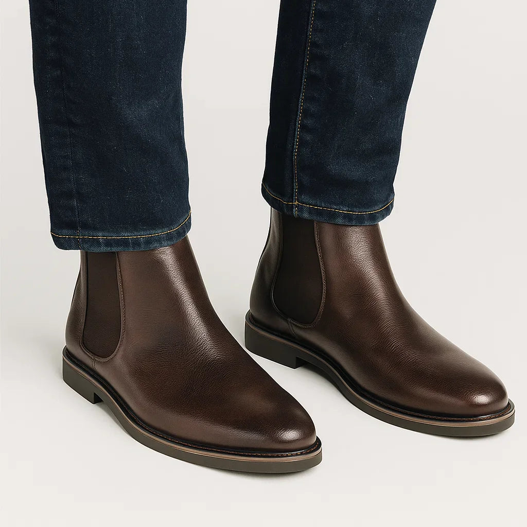 Men's Chelsea Boots Synthetic Leather Retro Slip-On Comfortable Fashion