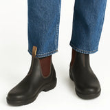 Men's Chelsea Boots PU Leather Ankle Length with Elastic Panels