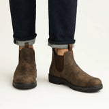 Men's Chelsea Boots PU Leather Ankle Length with Elastic Panels