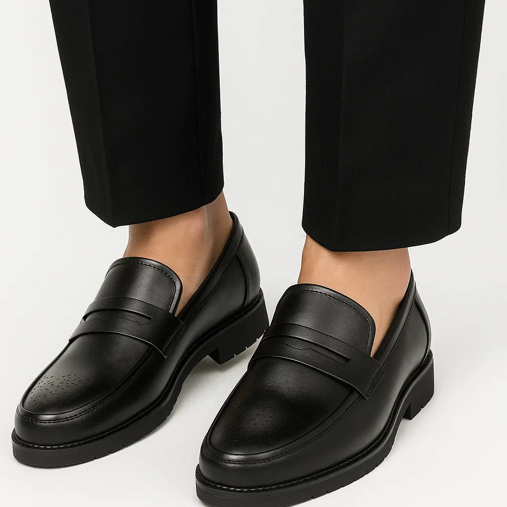 Men's Oxford Shoes Leather Breathable Round Toe Formal