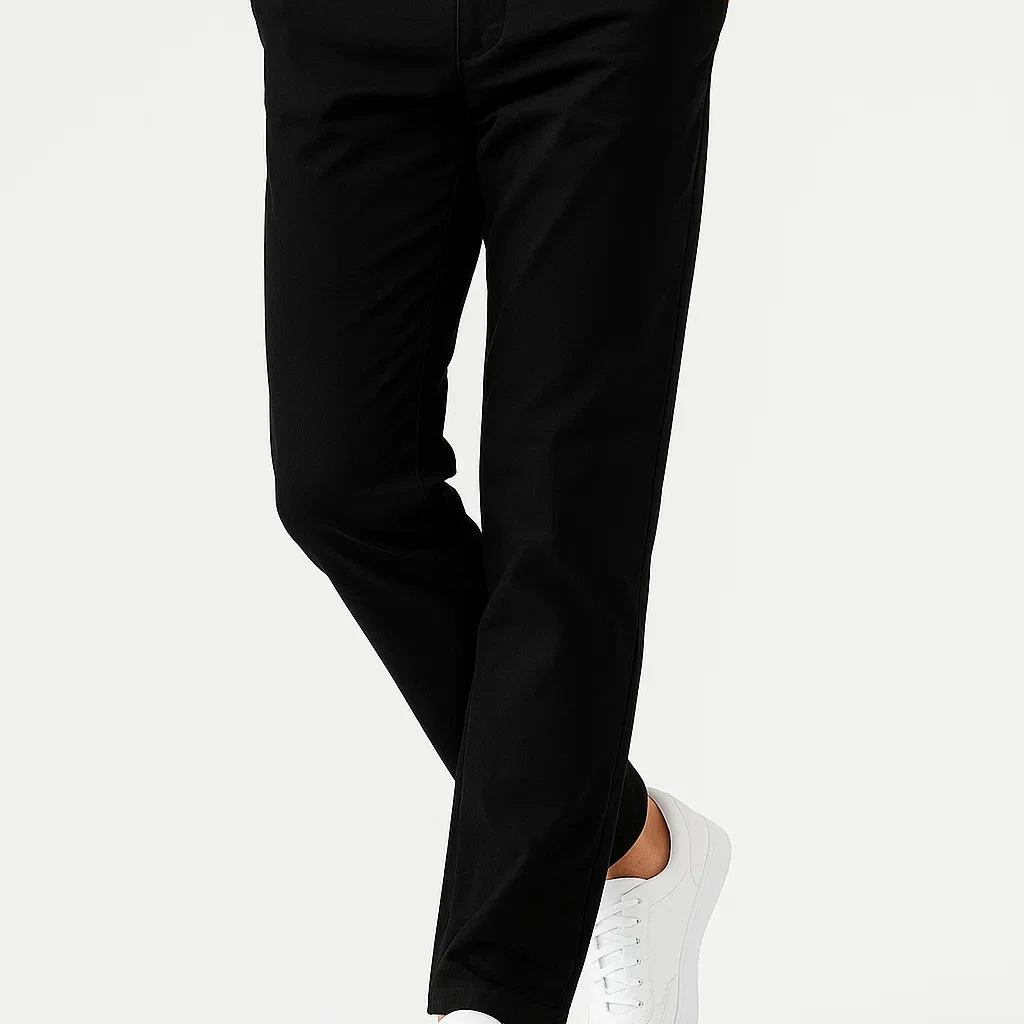 Men's Chino Pants Khaki Cotton Stretch Straight Fit