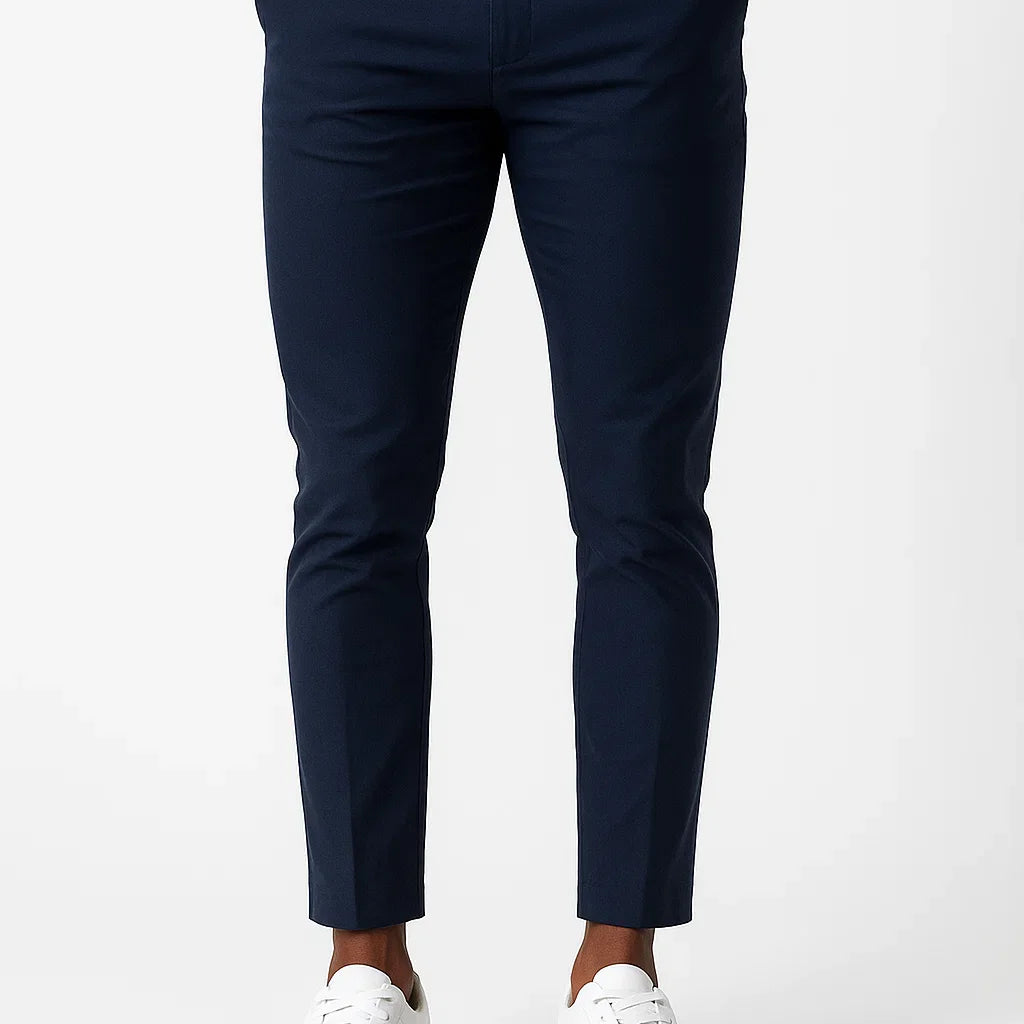 Men's Chino Pants Khaki Stretch Fabric Modern Fit