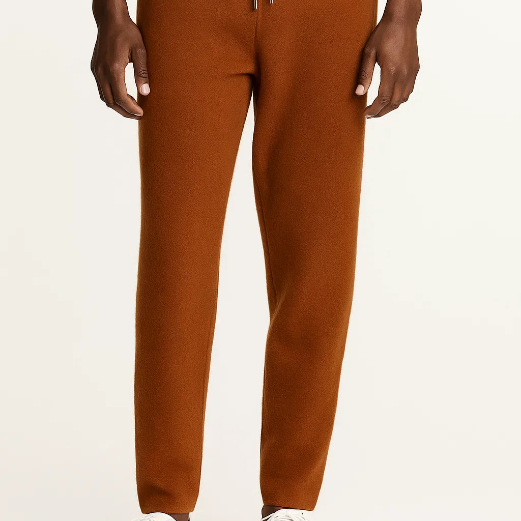 Men's Pants Merino Wool High Waist Thick Casual Warm