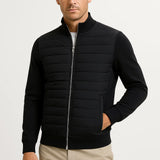 Men's Jacket Hybrid Quilted Knitted Sleeves Polyester Cotton