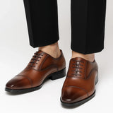 Men's Black Dress Shoes Leather Derby Formal Business Wedding