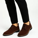 Men's Oxford Shoes Suede Leather Lace-Up Business Casual