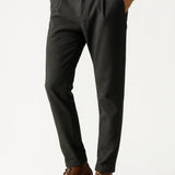 Men's Trousers Wool Blend Structured Fit Slim Tapered Leg