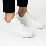 Men's Sneakers Leather Casual Breathable Perforated Design